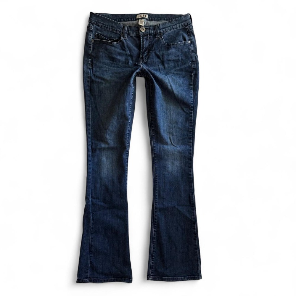 Mudd Womens Low Rise Flare Jeans Dark Wash Blue Y2K Size 11